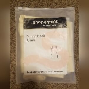NWT Shapermint Essentials Scoop Neck Beige Cami XXL